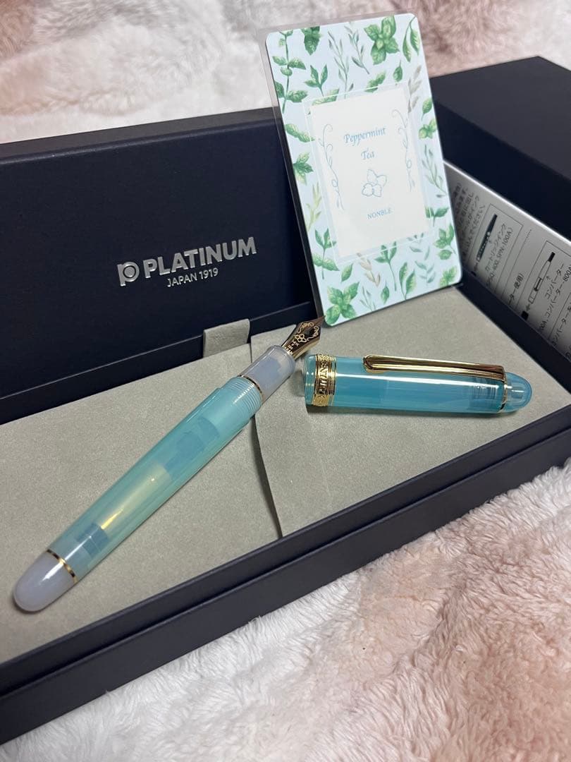 ☆限定 新品未使用 ノンブル ペパーミントティー 万年筆 ニブF 細字☆