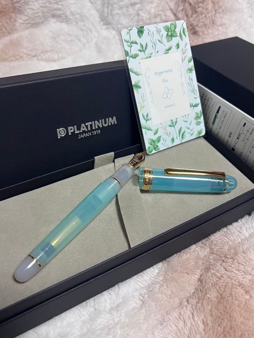 ☆限定 新品未使用 ノンブル ペパーミントティー 万年筆 ニブF 細字☆