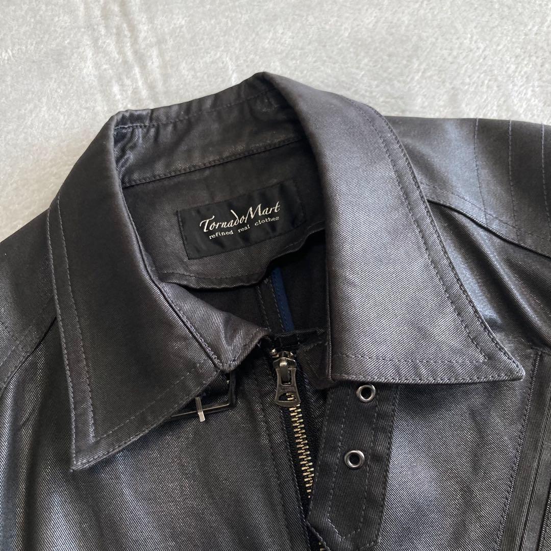 たいたい トルネードマート ライダースジャケット コーティング 黒 M