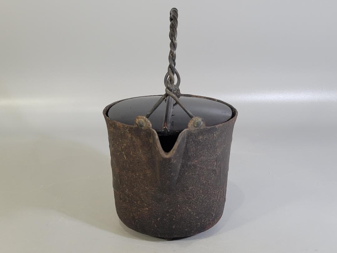 tsurushima専用 古鉄 鹿地紋 注瓶 古美術 DT318