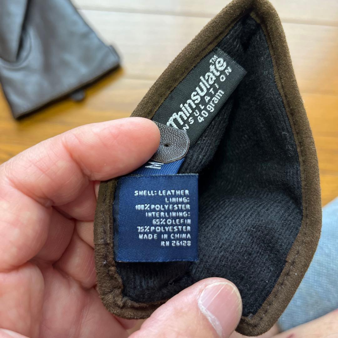 Polo by Ralph Lauren ブラウンレザー手袋