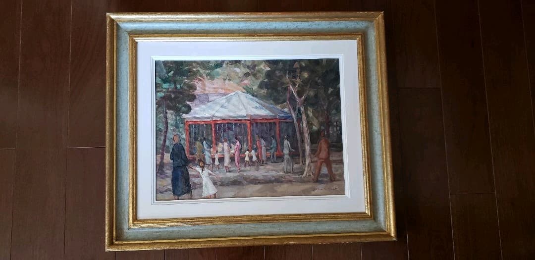 画家Silvio Di Volo イタリア　絵サイズ30x40額サイズ60x49