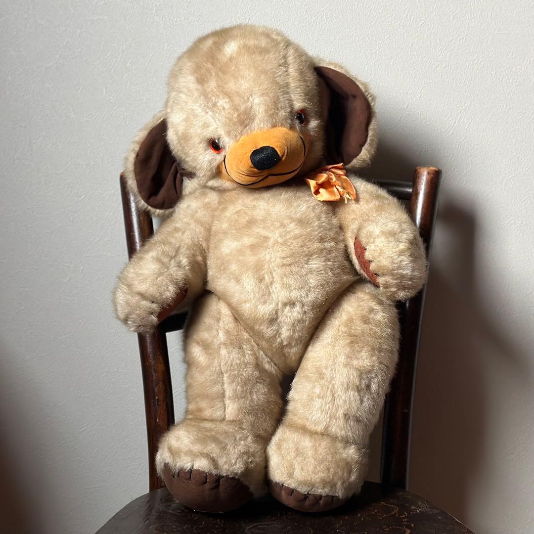 特大 垂れ耳 チーキー メリーソート ベージュ アンティーク テディベア