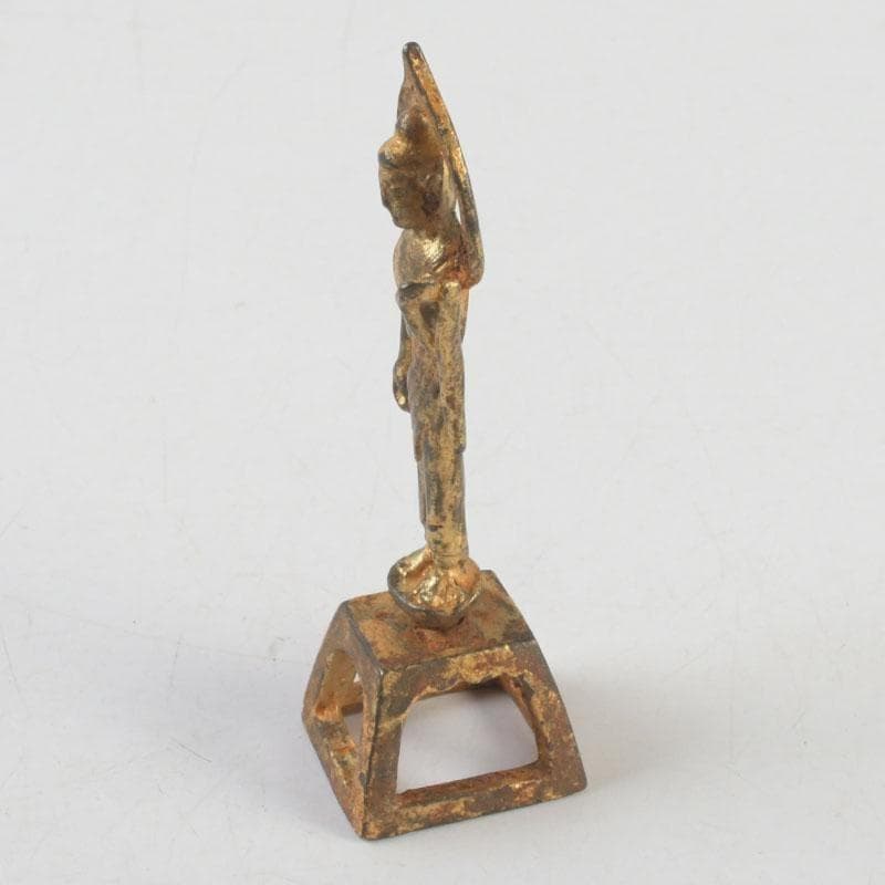 #1993 仏教美術　古銅鍍金　朝鮮仏　仏像　置物　V　9578