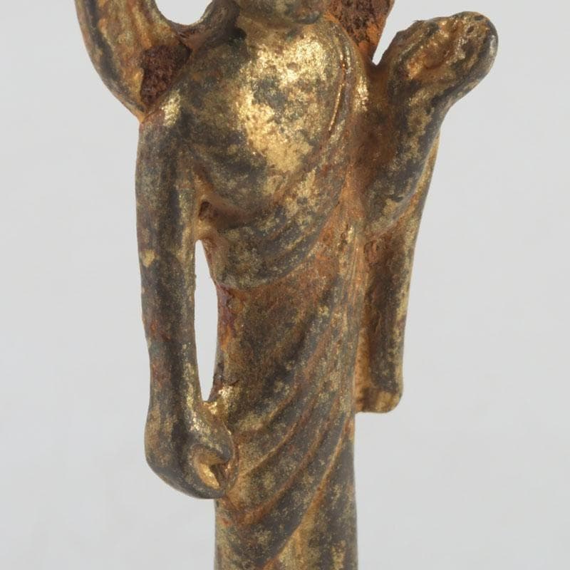 #1993 仏教美術　古銅鍍金　朝鮮仏　仏像　置物　V　9578