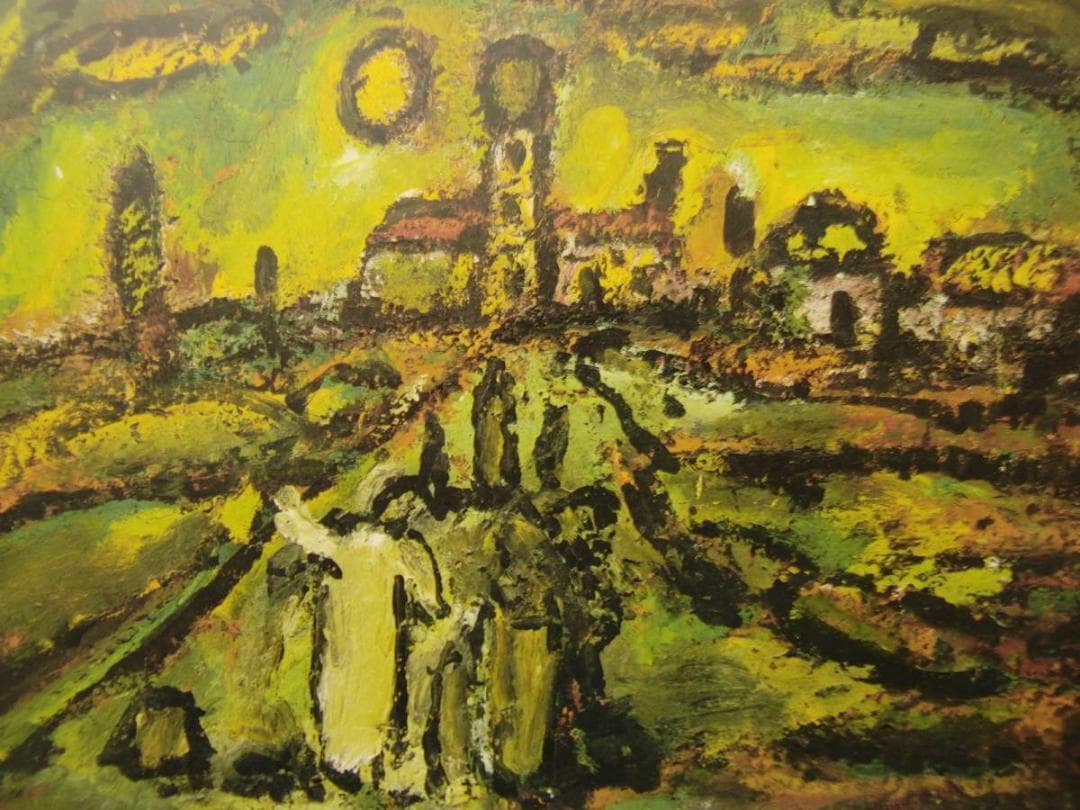 ジョルジュ・ルオー、【聖書の風景】、希少画集画、状態良好、新品高級額装付