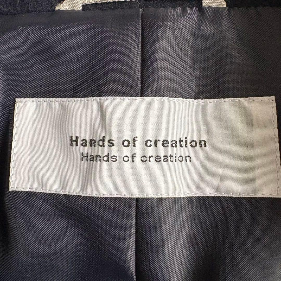 美品✨ ハンズオブクリエイション チェスターコート ネイビー F 日本製 ロング