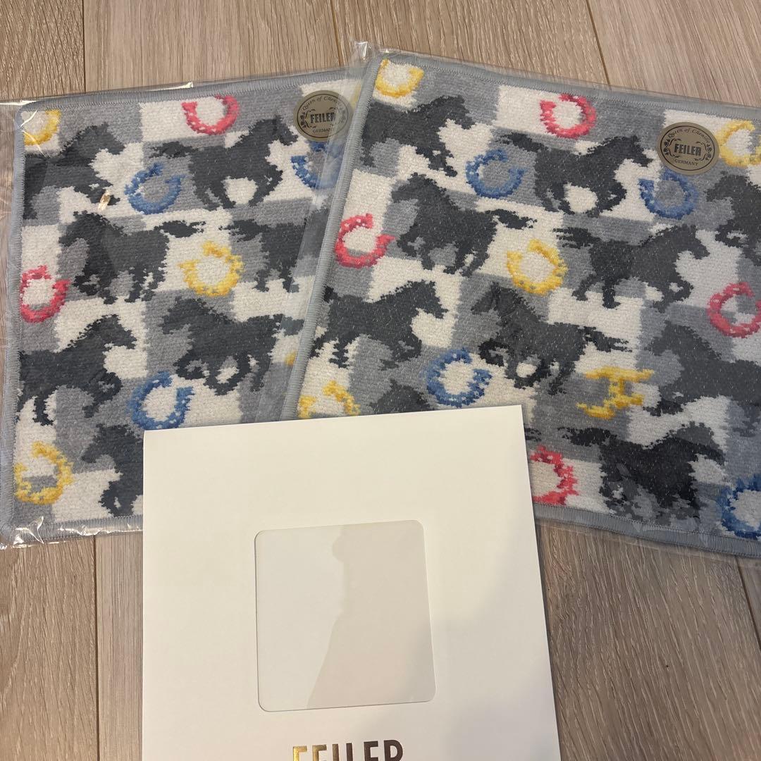 新品未使用　フェイラー　スプリントホース　ハンカチ　２枚セット　ギフト