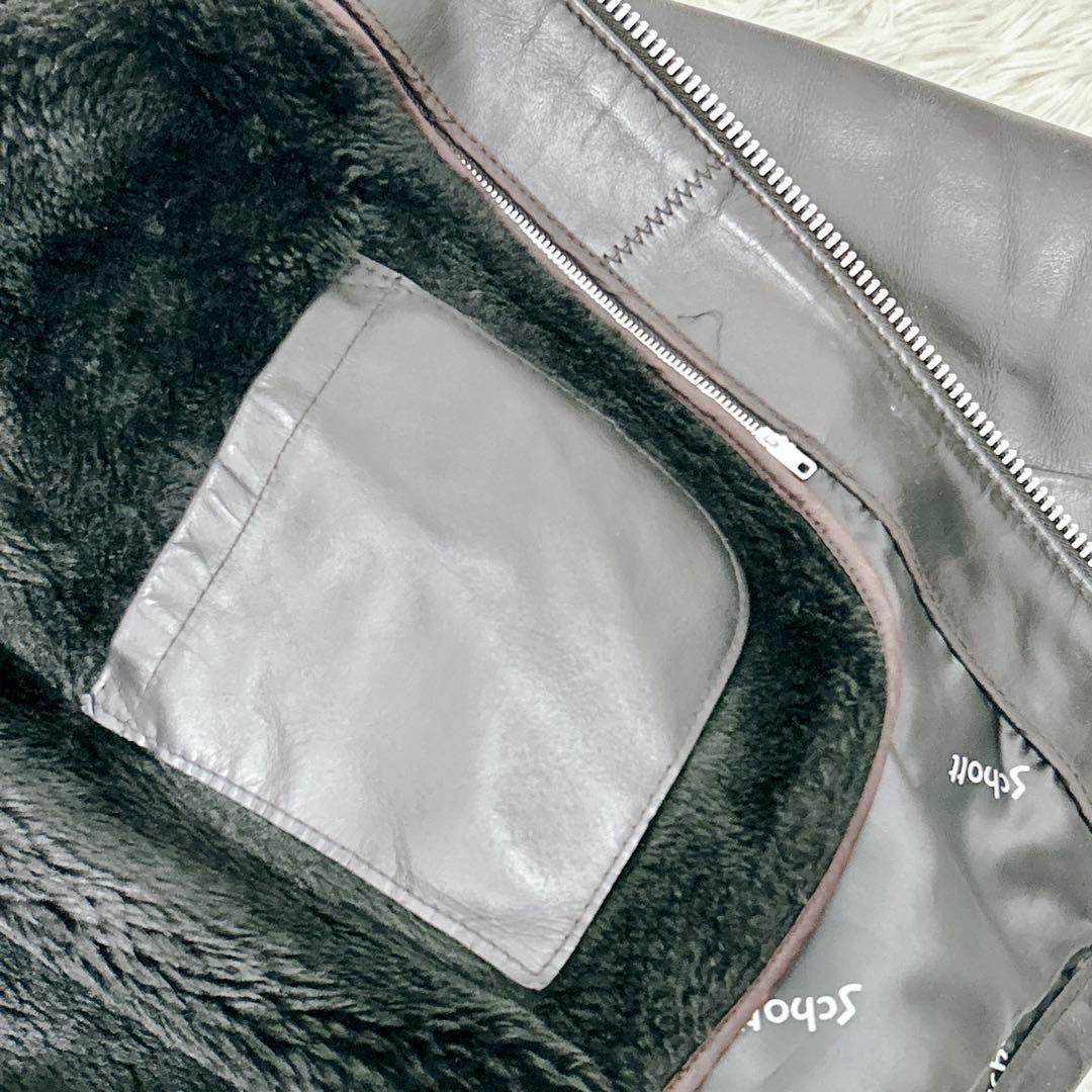 【米国製】Schott 641SP シングルライダース 40 ボアライナー付　L