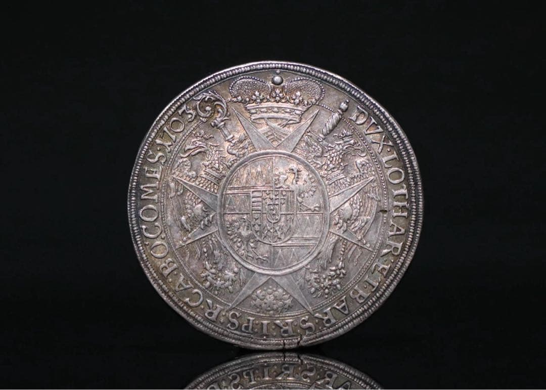 1703/2年 オルムッツ主教区 ターレル銀貨 NGC AU58