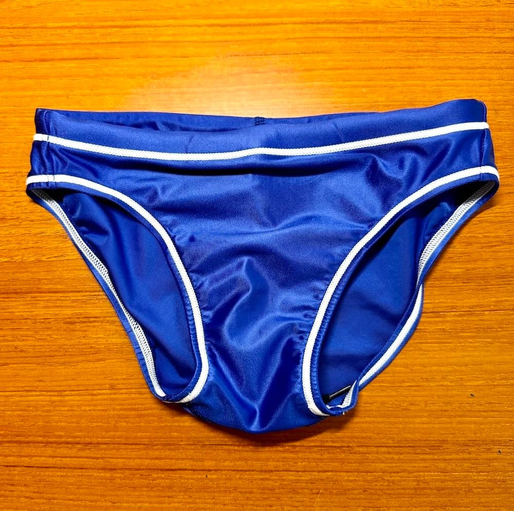 【美品】asics 初期スプラッシャーS 超光沢 ロイヤルブルー　SS　競パン