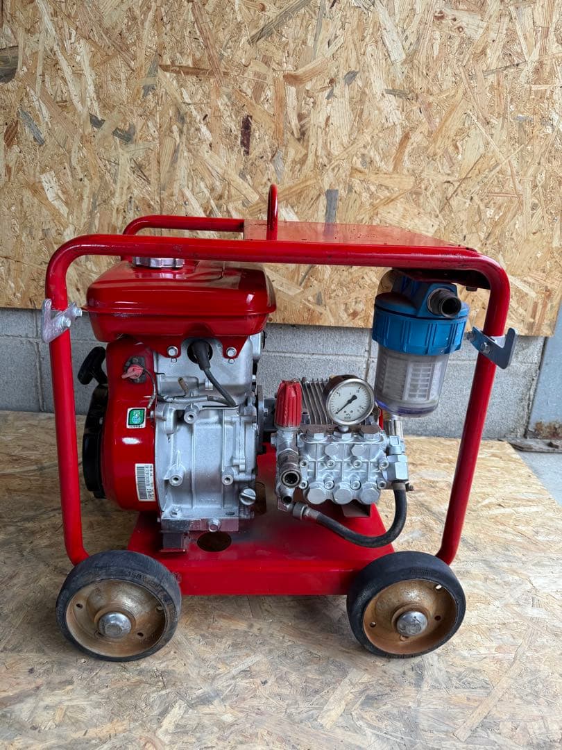 スーパー工業 高圧洗浄機 エンジンジェットポンプガンカチッとフルセット 即使用可