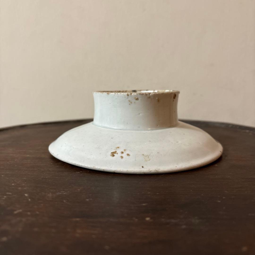 李朝染付祭器　台皿　その⑧ 白磁　古美術　アンティーク　朝鮮古陶磁　白洲正子