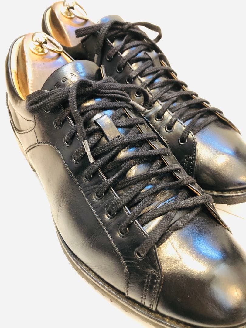 ★超美品★定価24,800円！リーガル レザースニーカー 本革 ブラック27EE