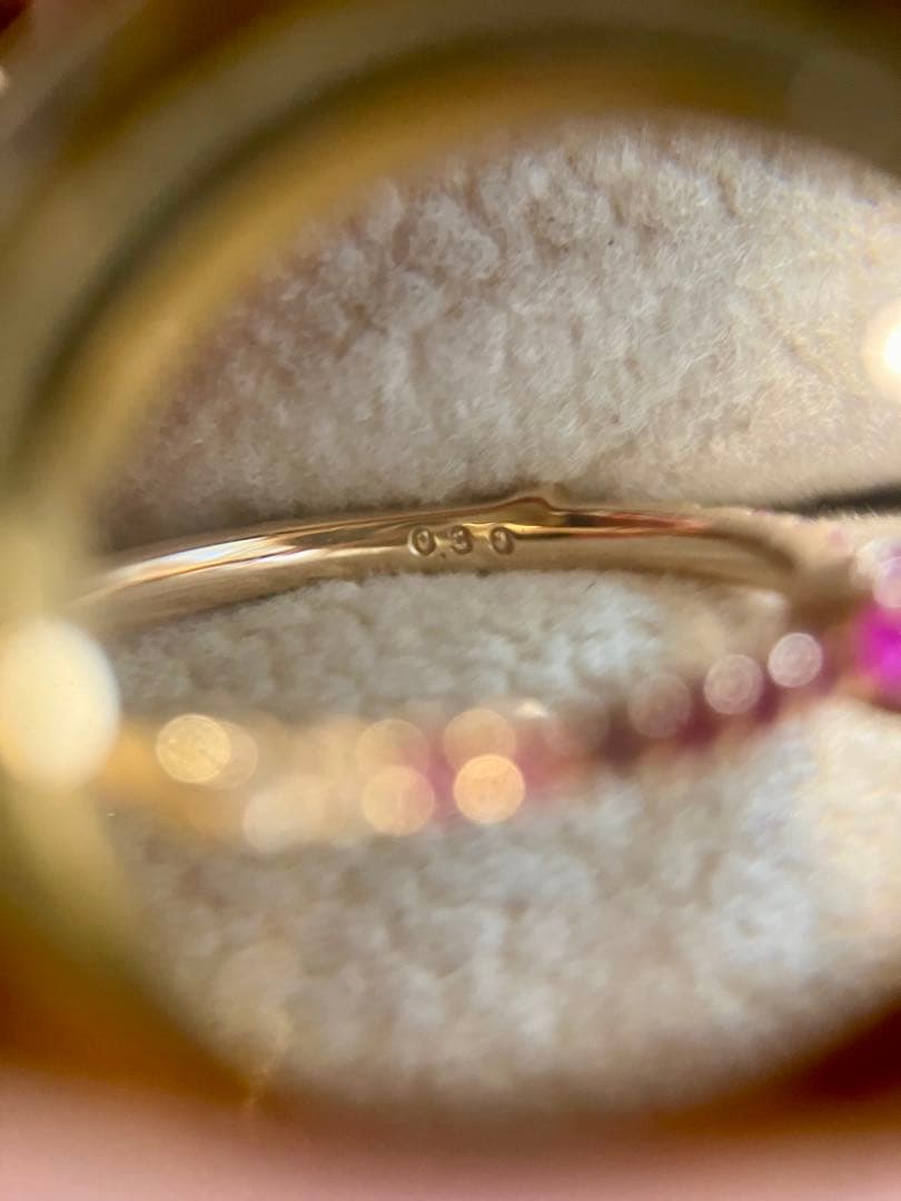 ネ*コ様 1月3日までの出品です＊ソ付＊K18PGルビー＆ピンクサファイアリング