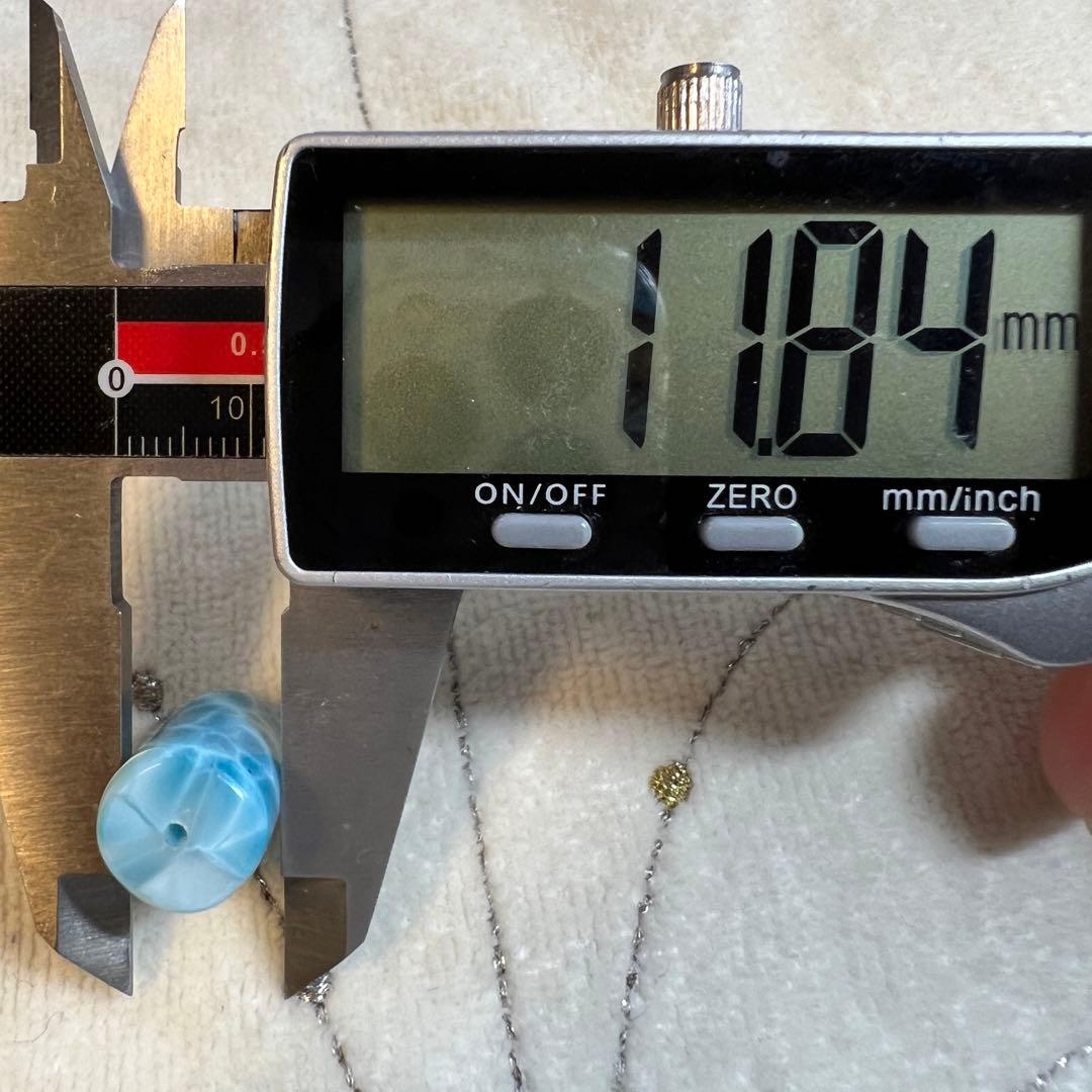 （希少) 最高級品質　全面模様　筒形ラリマー　粒売り