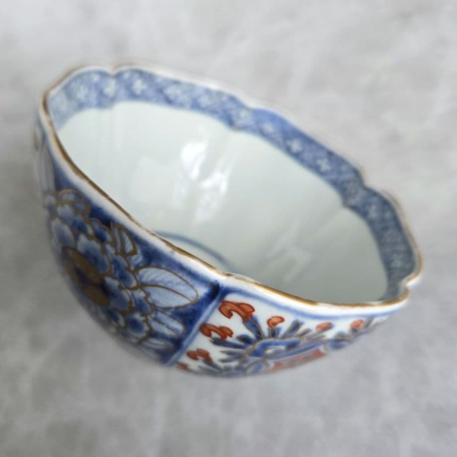 古伊万里　金彩　赤絵　染付　向付　江戸時代　骨董　金継ぎ　アンティーク