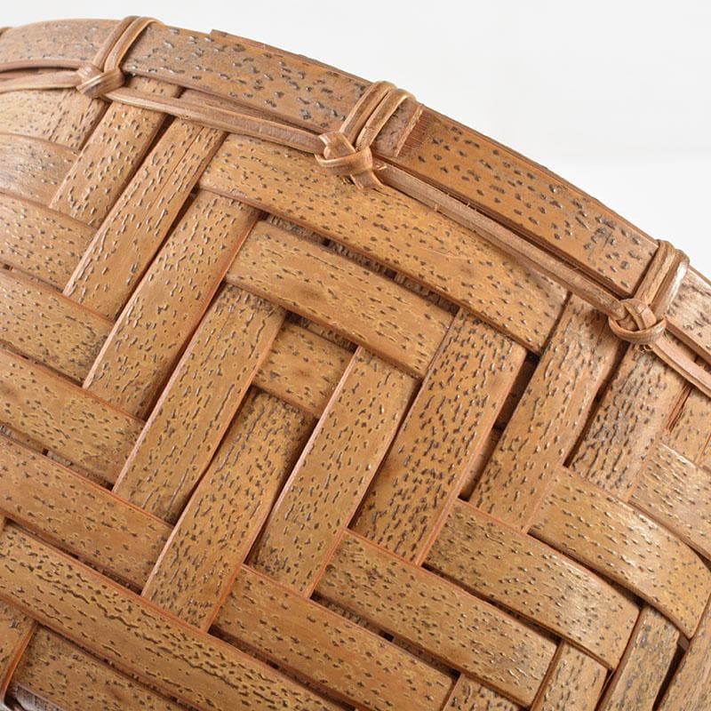 茶道具　楽吉左衛門　黒楽茶碗　極上竹網碗篭付　M　R6158