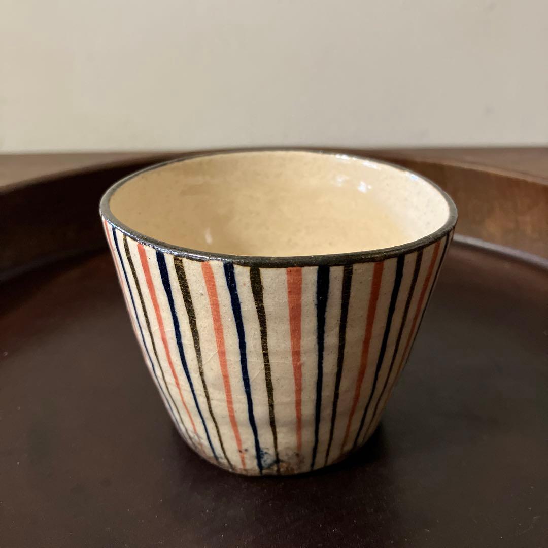 麦藁手蕎麦猪口　瀬戸　十草　美濃　古道具　　青山二郎　白洲正子　古民芸　酒器