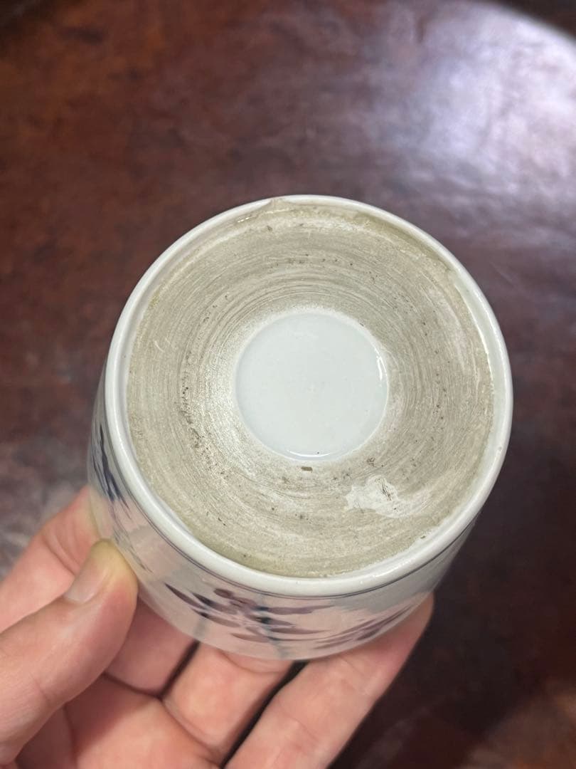 古伊万里　蕎麦猪口　あじさい　鶯　ウグイス　梅　雀　雲雀　紫陽花　民芸　民藝