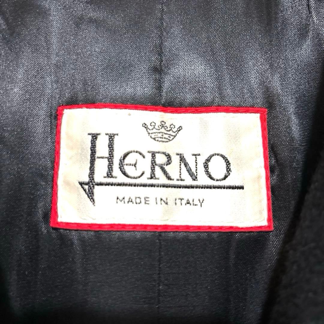 美品ヘルノ ダブルチェスター ロングコート　カシミヤ シルクスカーフ herno