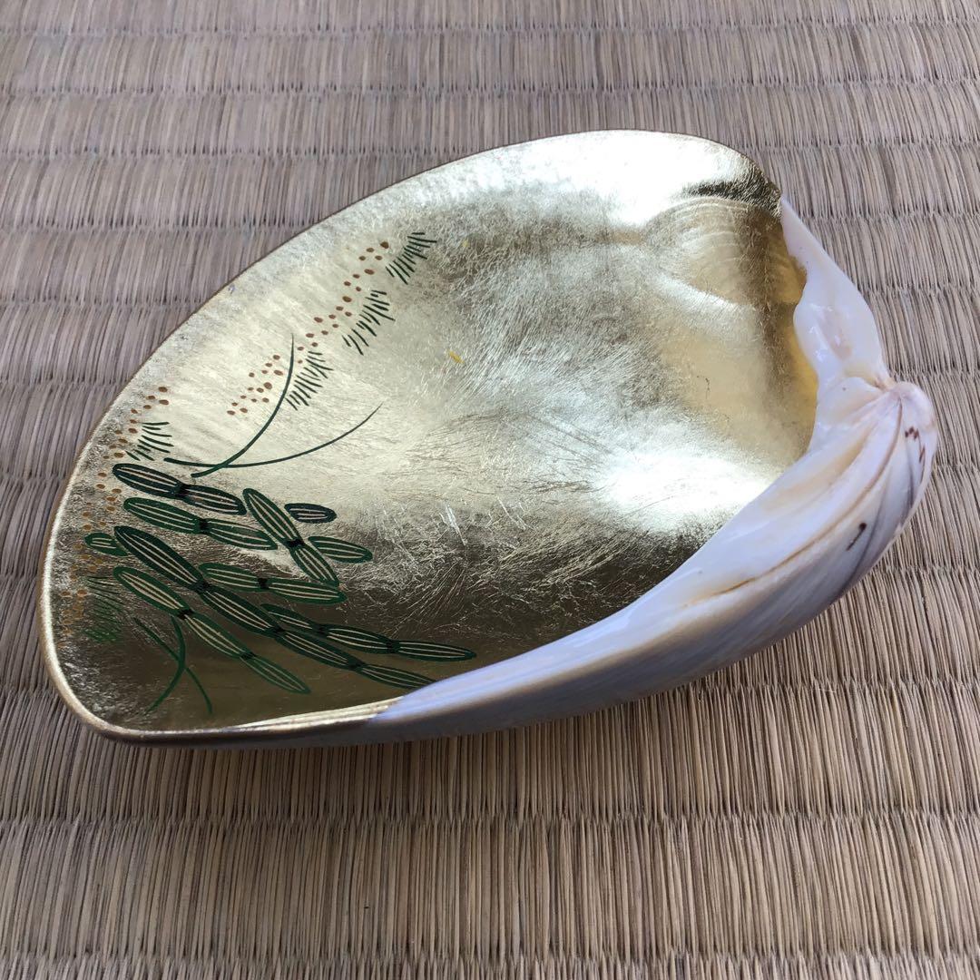 茶道具　香合　金箔蒔絵(内側) 大蛤十賊香合　共箱　S87TKG