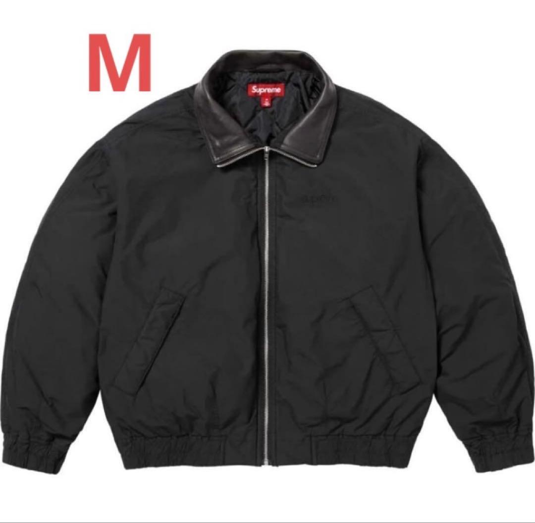 Supreme Leather Collar Utility Jacket M黒