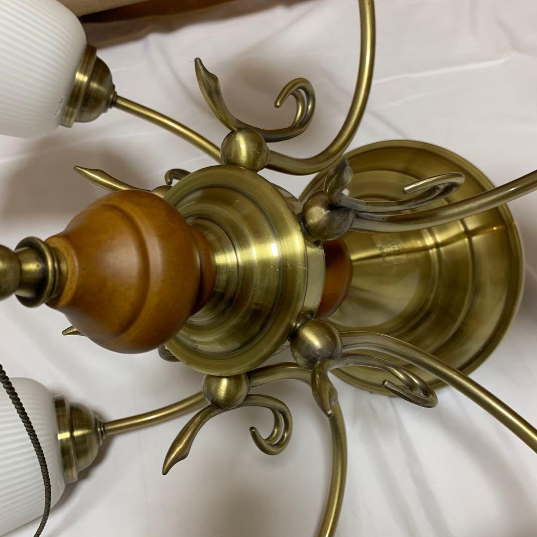 KOIZUM アンティーク　シャンデリア 6灯　フラワー　シェード