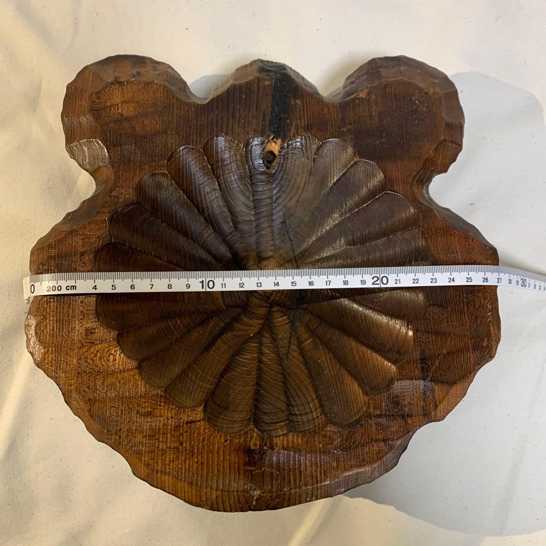 木彫り 熊 縦横約27cm 補修跡あり