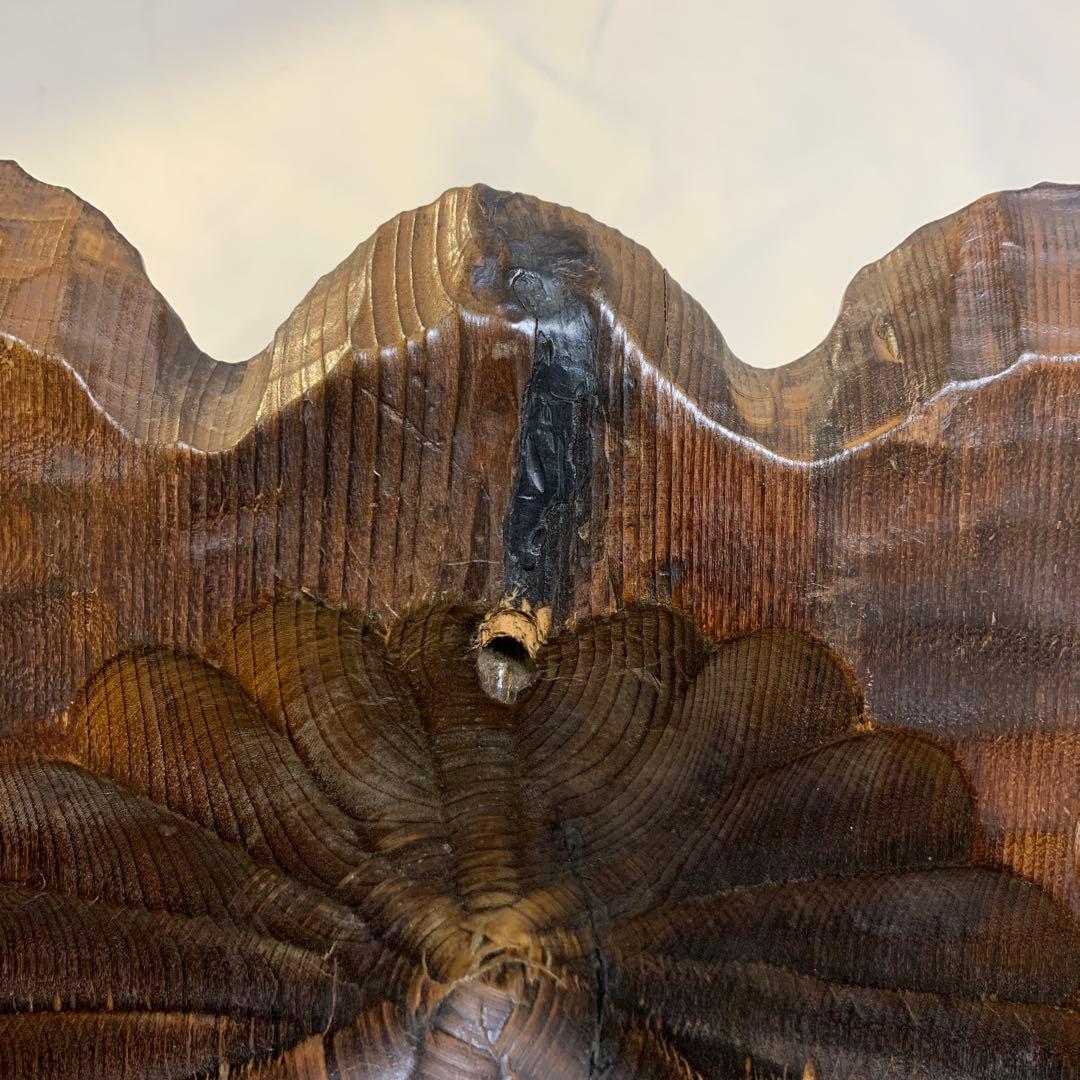 木彫り 熊 縦横約27cm 補修跡あり