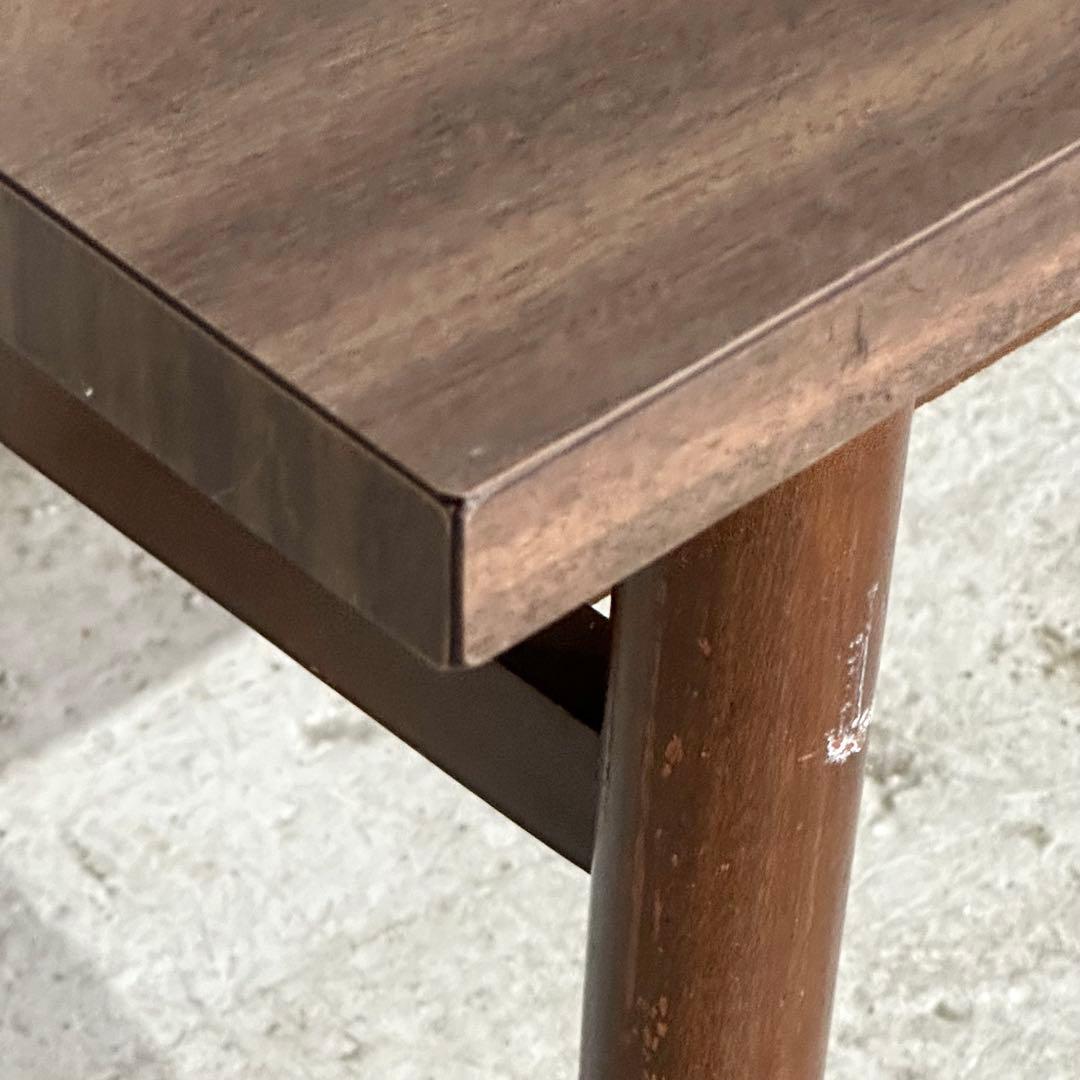 ✦80s✦ ミッドセンチュリー 昭和レトロ ローテーブル 棚付 応接 木製