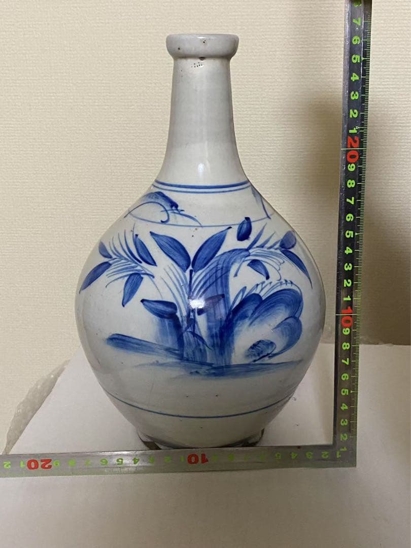 李朝 染付 花瓶 花器 骨董