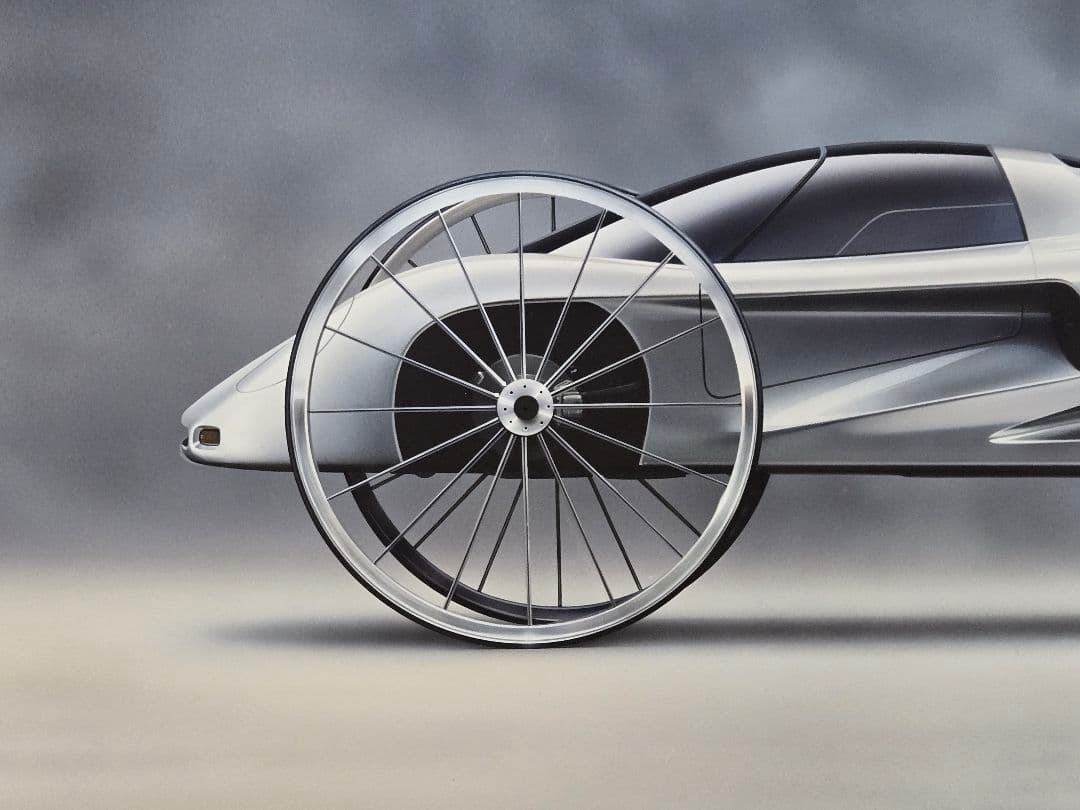 岡本三紀夫 イラスト画 1990年 スーパーカー 特注品