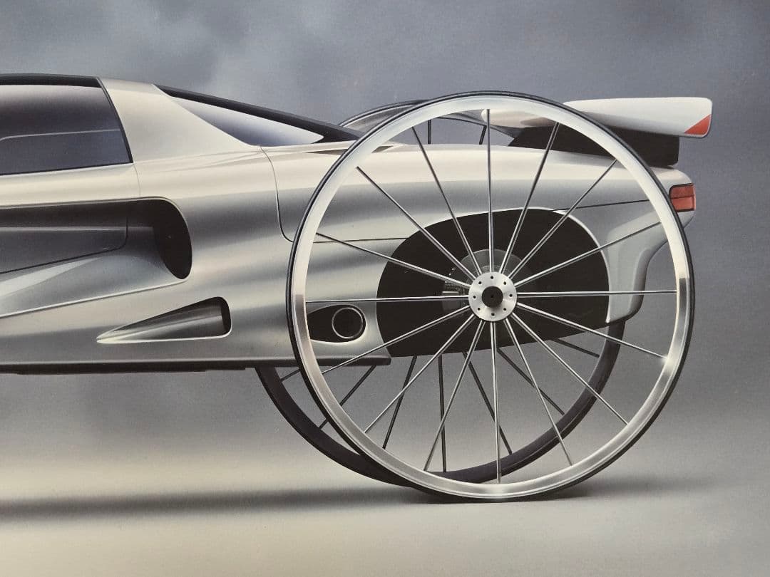 岡本三紀夫 イラスト画 1990年 スーパーカー 特注品