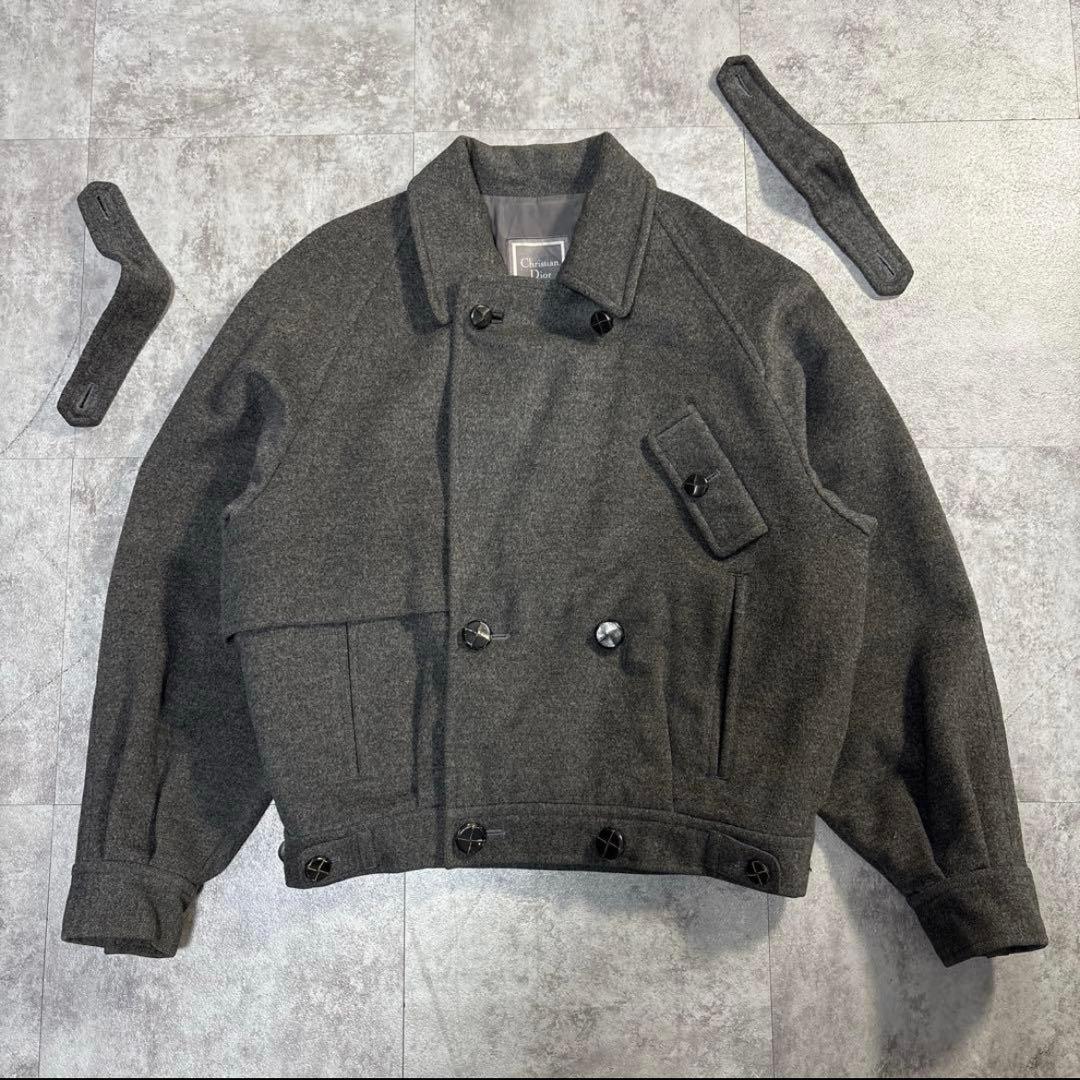 80's　vintage dior short wool bomber j