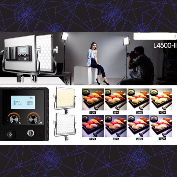 TVロケでも使う実力派＆背景スタンドキット付属❣本格的な撮影照明フルセット♪❤