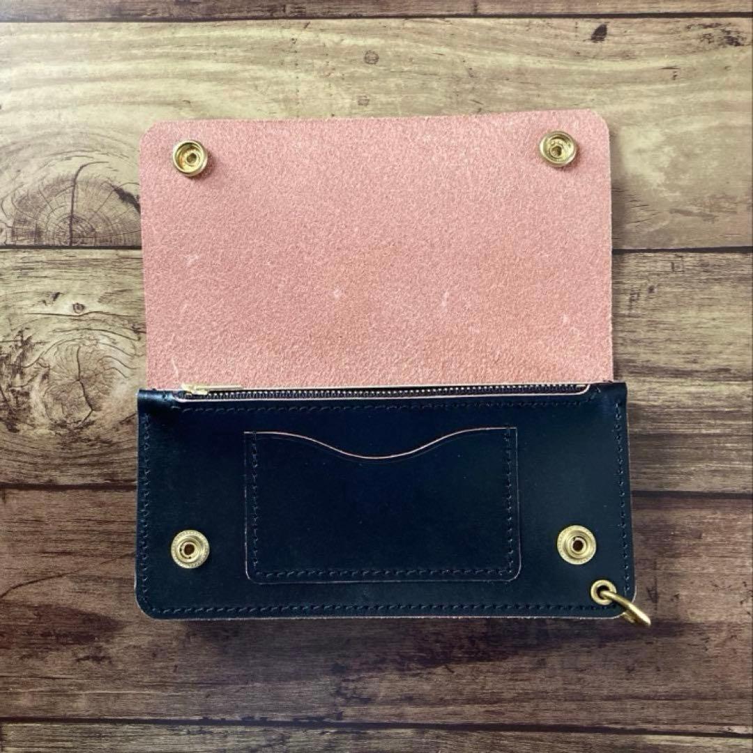 【T4】新喜皮革 ホースハイド トラッカーウォレット180（ロング）3層他