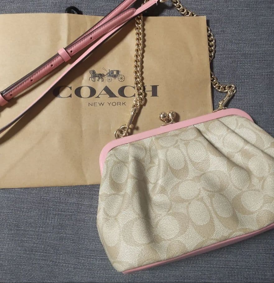 コーチバック　ポシェット　がま口　ポーチ