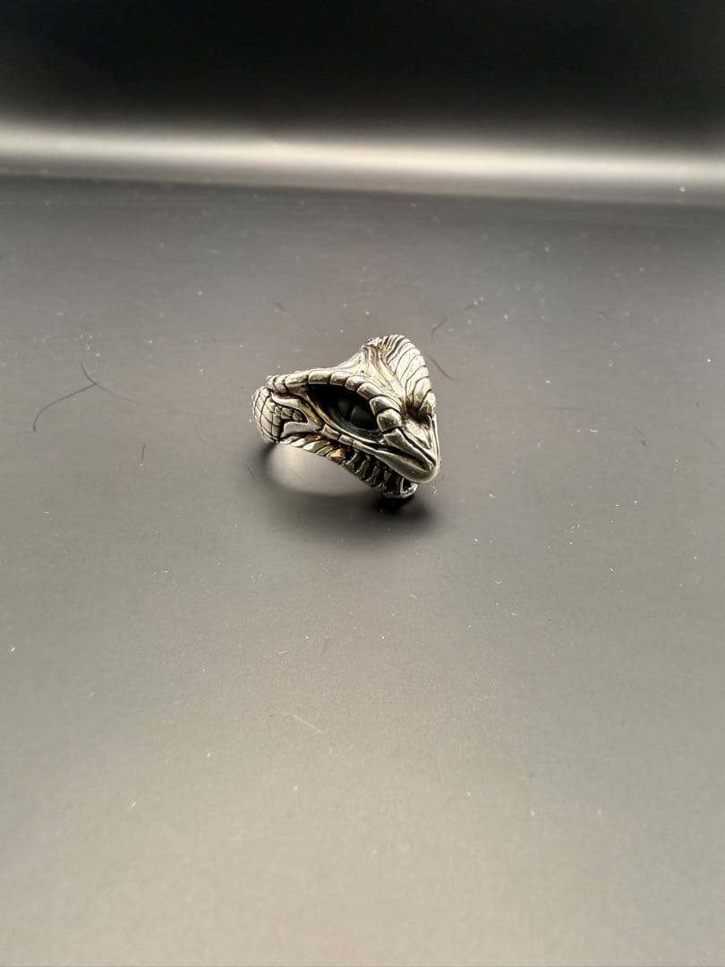 シルバーリングスネークヘッド 収納袋付き silver925