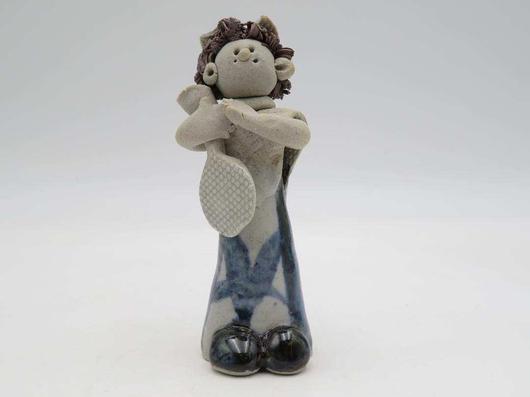 青芳人形 5点セット 陶器人形 森元青芳 砥部焼 オブジェ 置物 インテリア