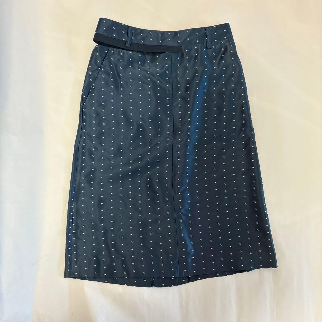 martin margiela 星柄タイトスカート ネイビー