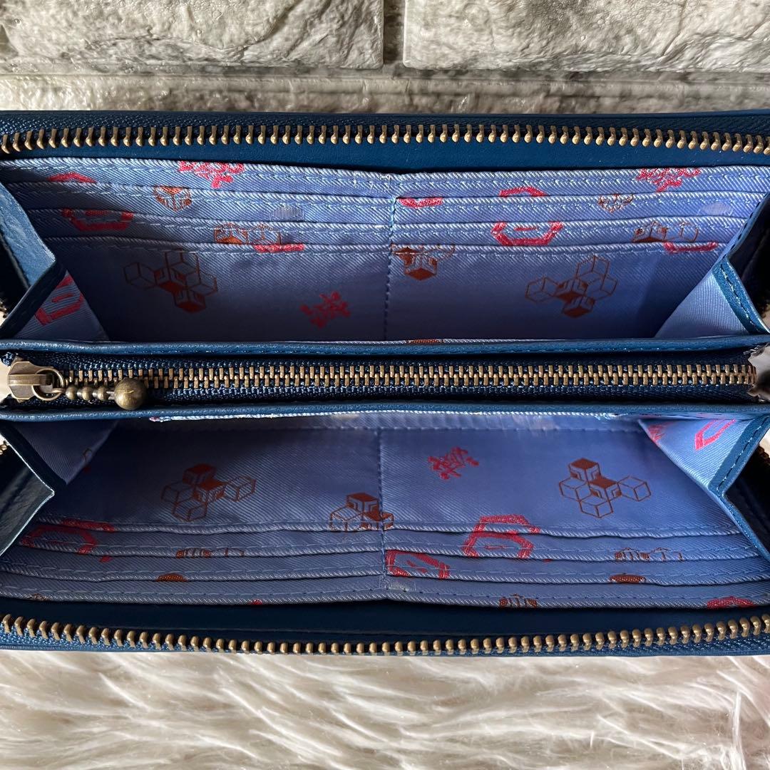 【新品未使用】希少　鬼滅の刃　冨岡義勇モデル　レザー　ラウンドファスナー長財布