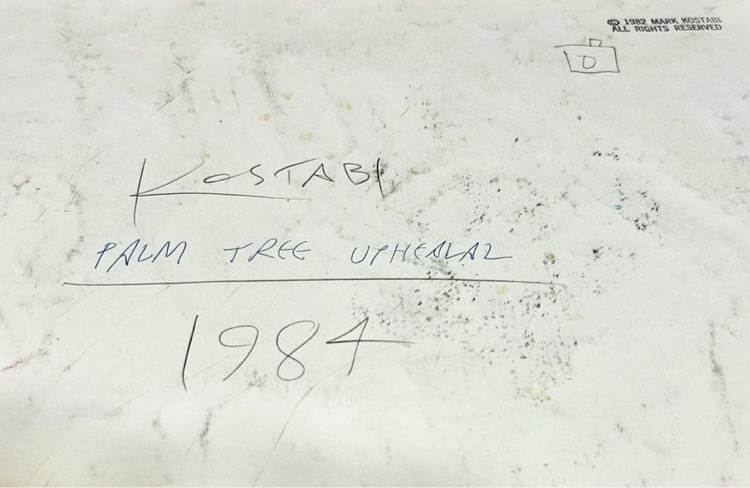貴重一点物マークコスタビMARK KOSTABI 直筆デッサン証明書付1984