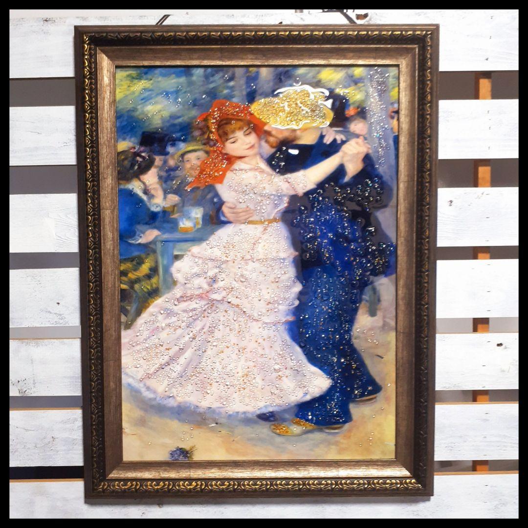 輸入雑貨　天然石　ルノワール作『1883年ブージヴァルのダンス』』　クリスタル