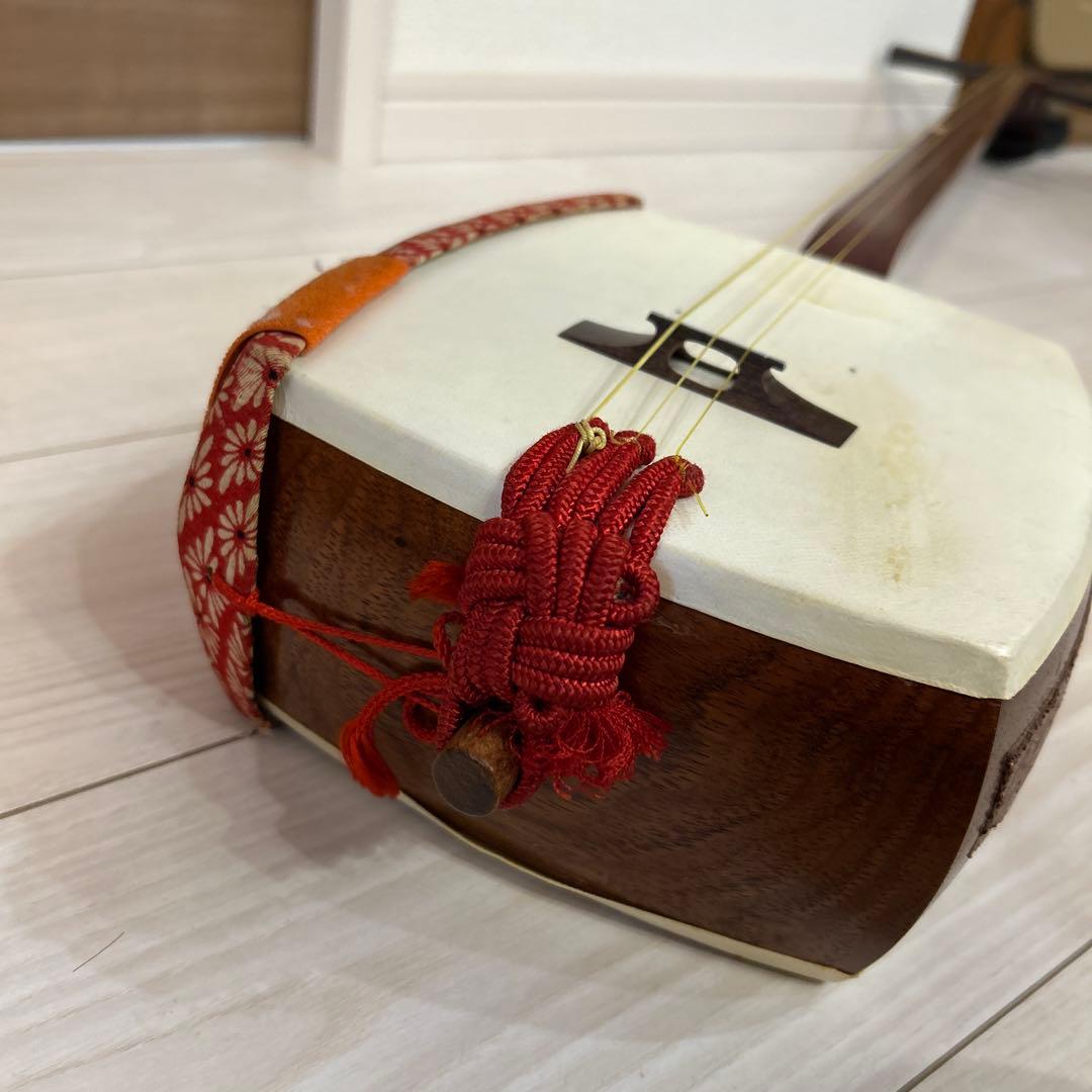 レトロ 三味線 花梨 太棹 義太夫 津軽三味線 民謡 弦楽器 和楽器