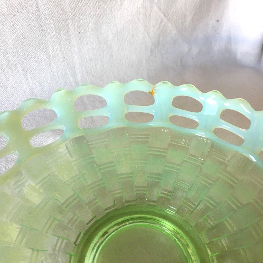 ガラスプレート　アンティーク　アメリカ　フェントン