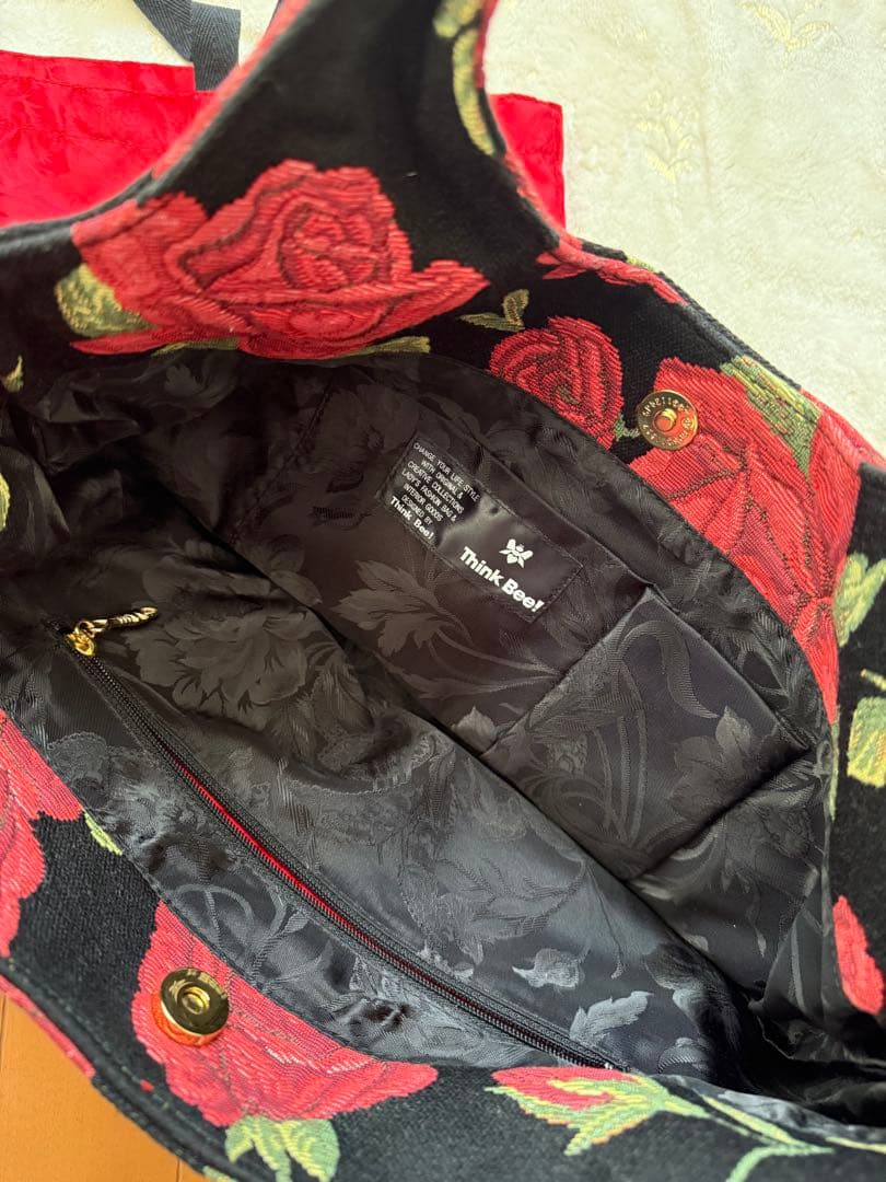 【美品】シンクビー！デラックスピンキーローズ ハンドバッグ&ポーチ