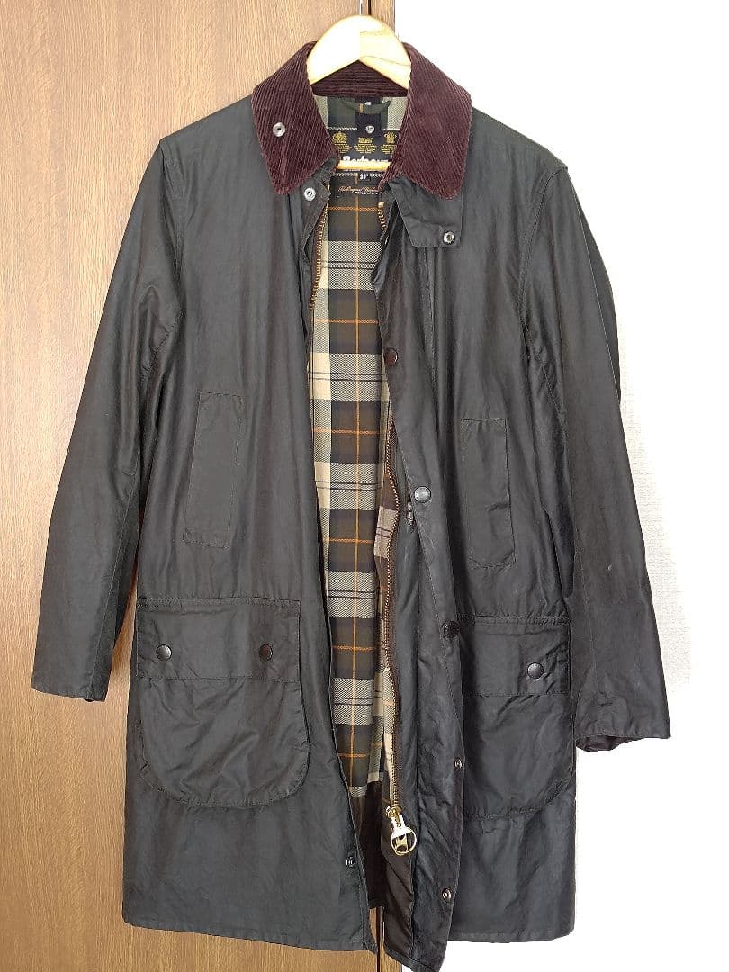 Barbour BORDER ボーダー SL 38 美品　ピンバッジ付き