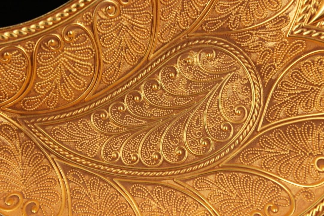 銅 細工 鎏金葉盤 果実盤 装飾品 工芸品 美術品 置物