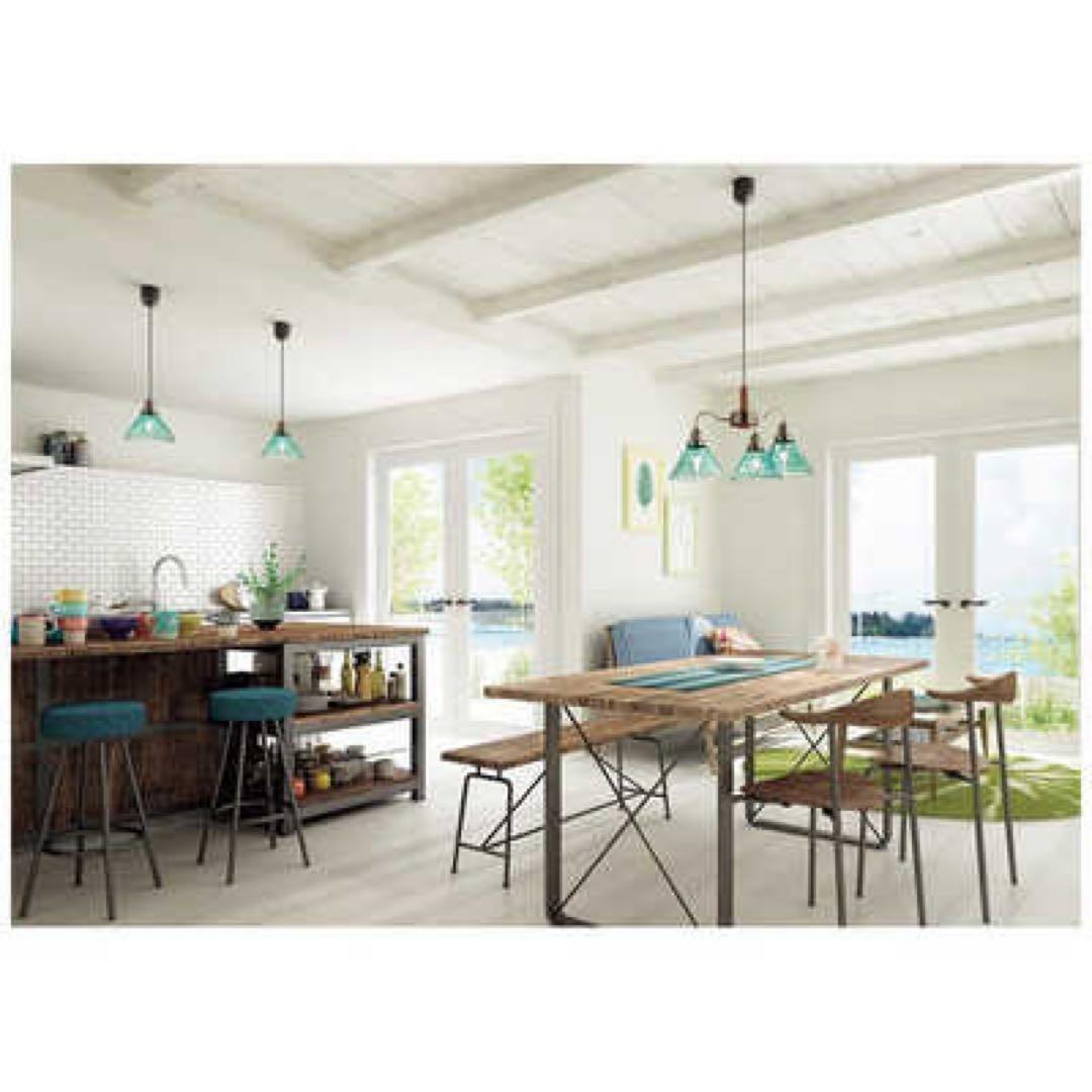 DXL-81333 LEDシャンデリア グリーンガラス